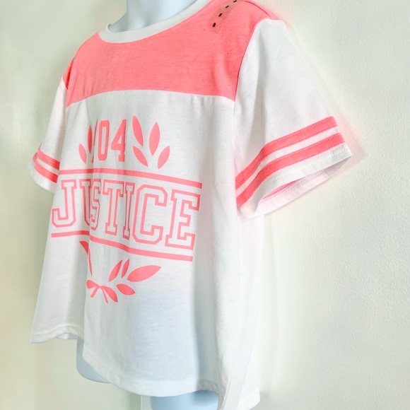 New Girl’s JUSTICE Color Block Logo Tee - Picture 3 of 7